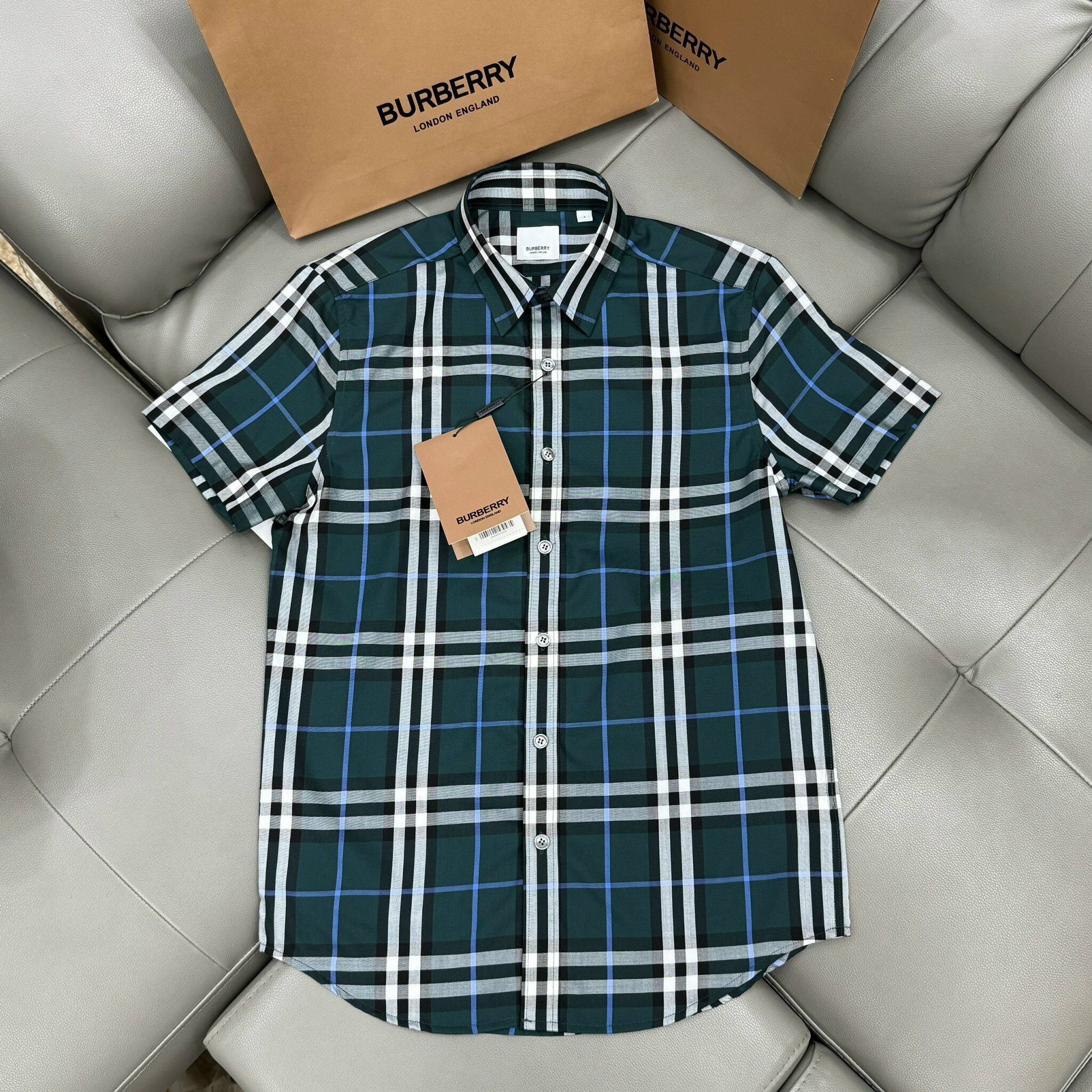 Sơ Mi Xanh Cổ Vịt