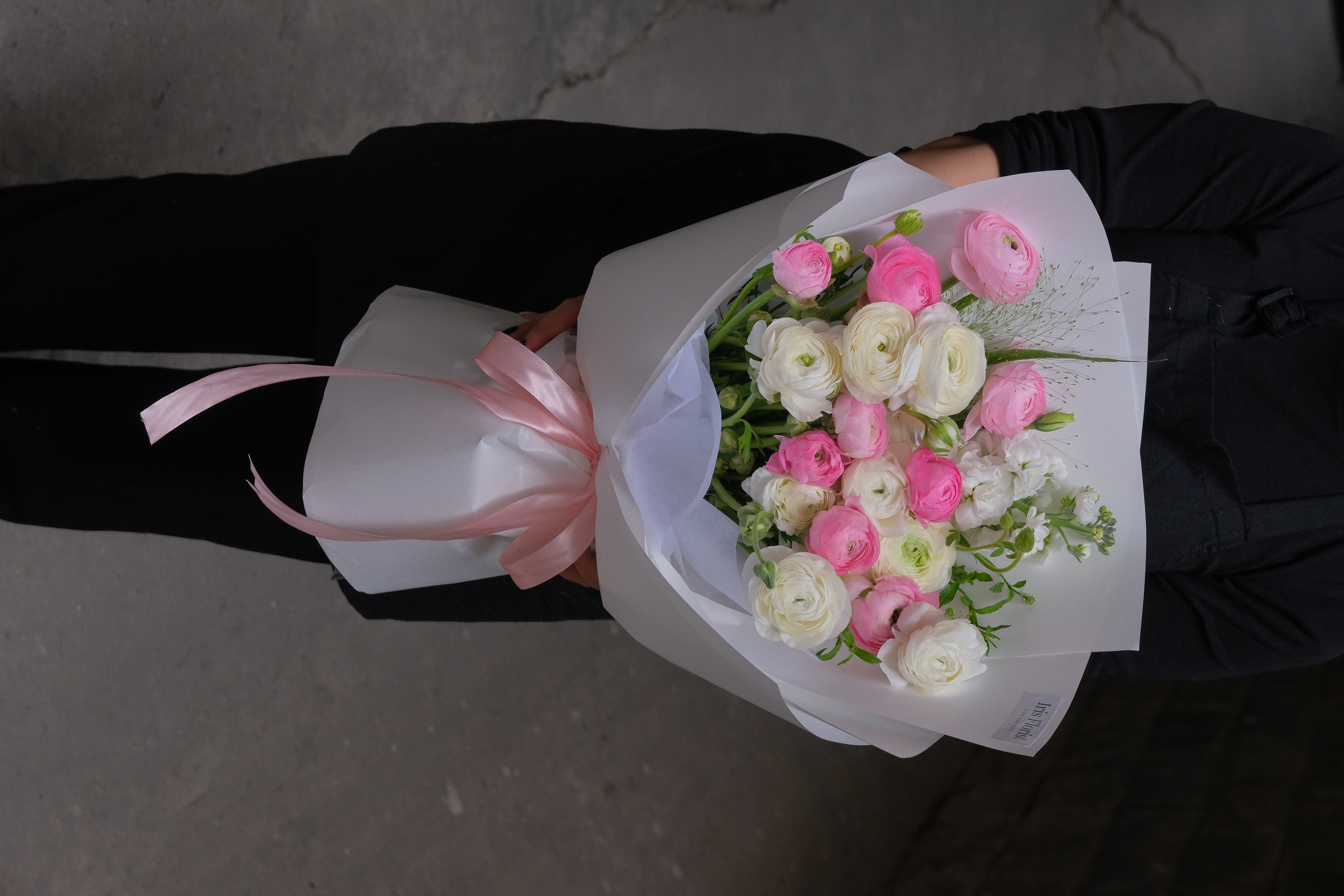 Bó hoa mao lương mix trắng hồng