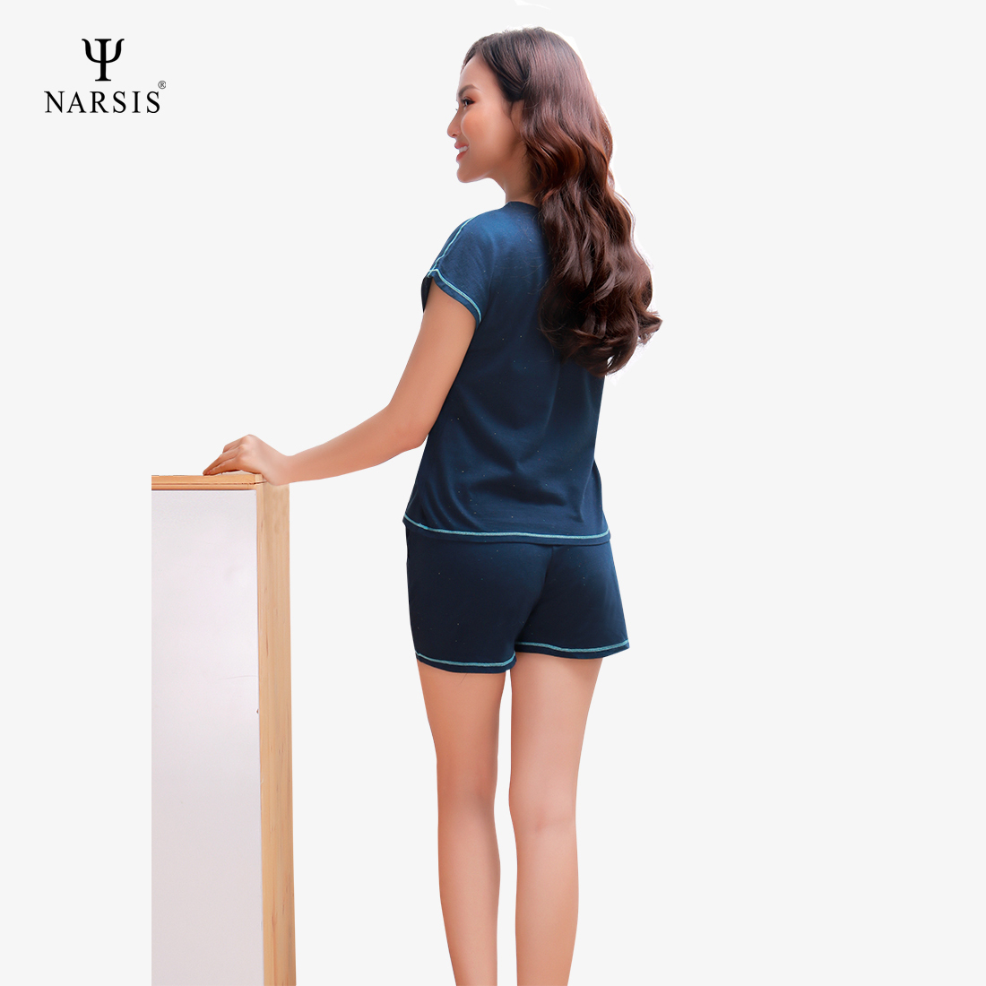 BỘ MẶC NHÀ NỮ NARSIS M8040 NARSIS CHẤT LIỆU THOÁNG MÁT, DỄ CHỊU, THOẢI MÁI CẢ NGÀY, DỄ VẬN ĐỘNG_thumbnail_2