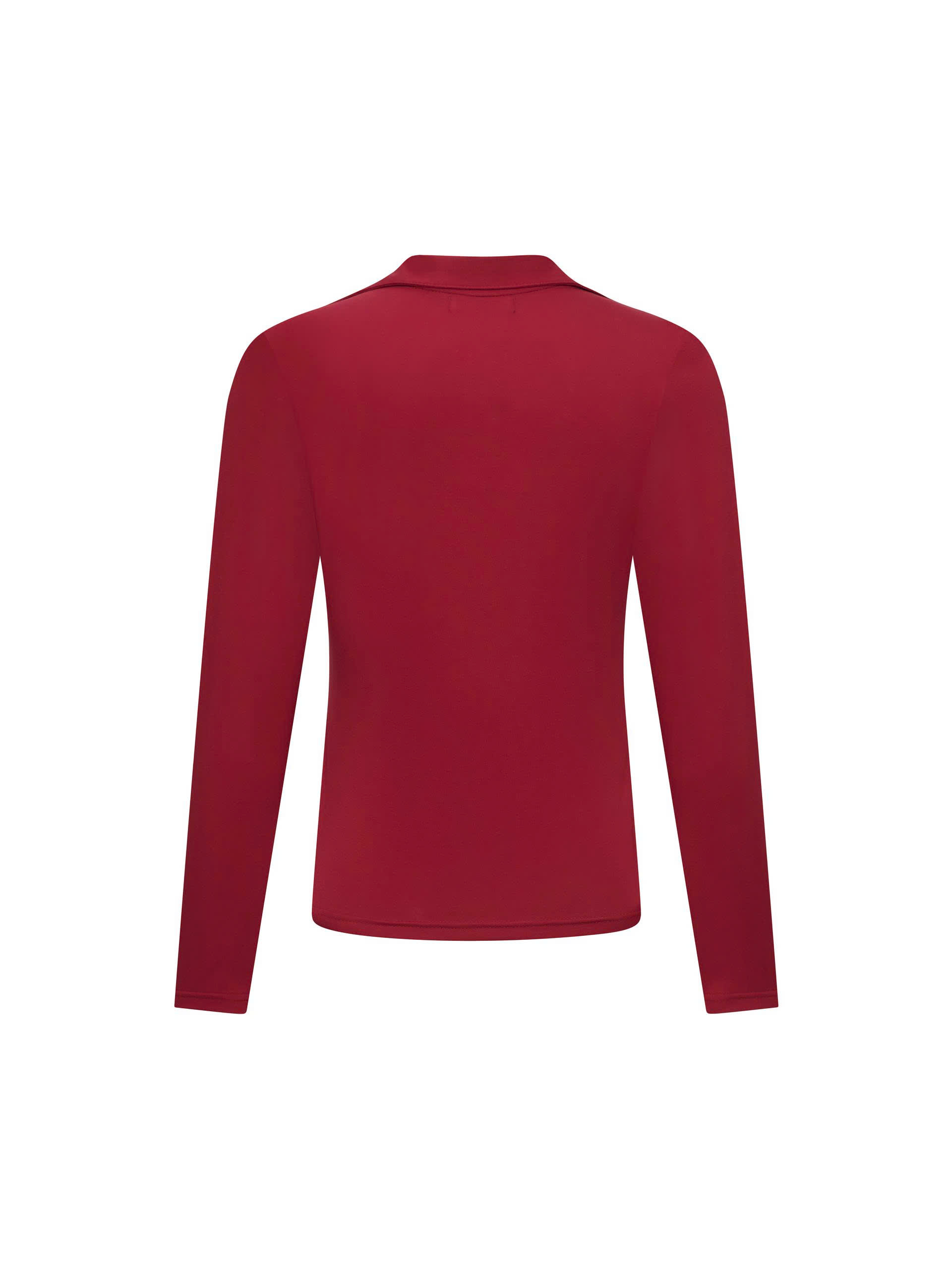 BISGZIE NỮ - Áo thun kiểu cổ bẻ tay dài V-AK094_thumbnail_4