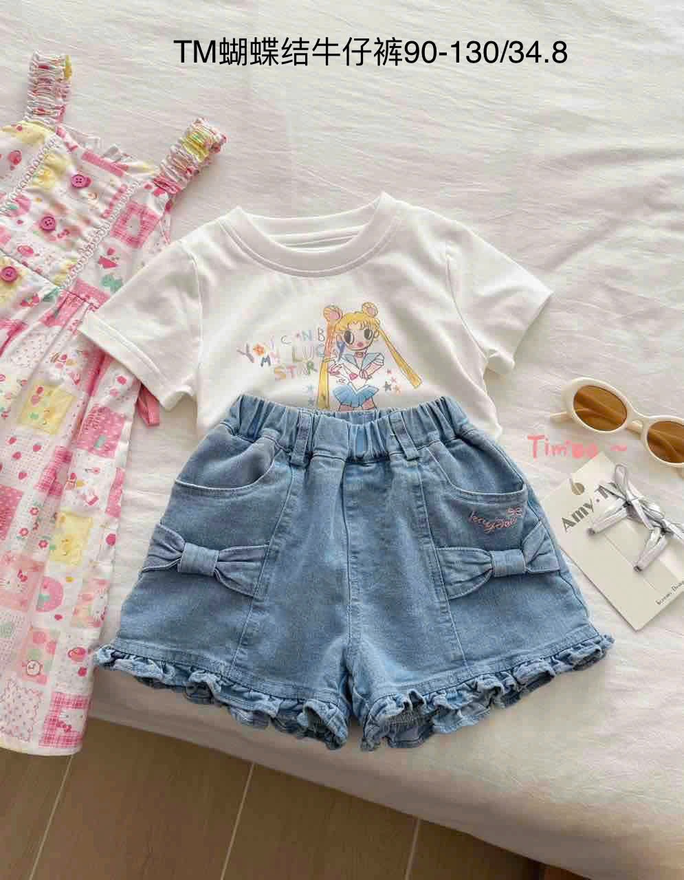 (Q51) Quần sooc bò mềm hoạ tiết nơ 2 bên túi_thumbnail_0