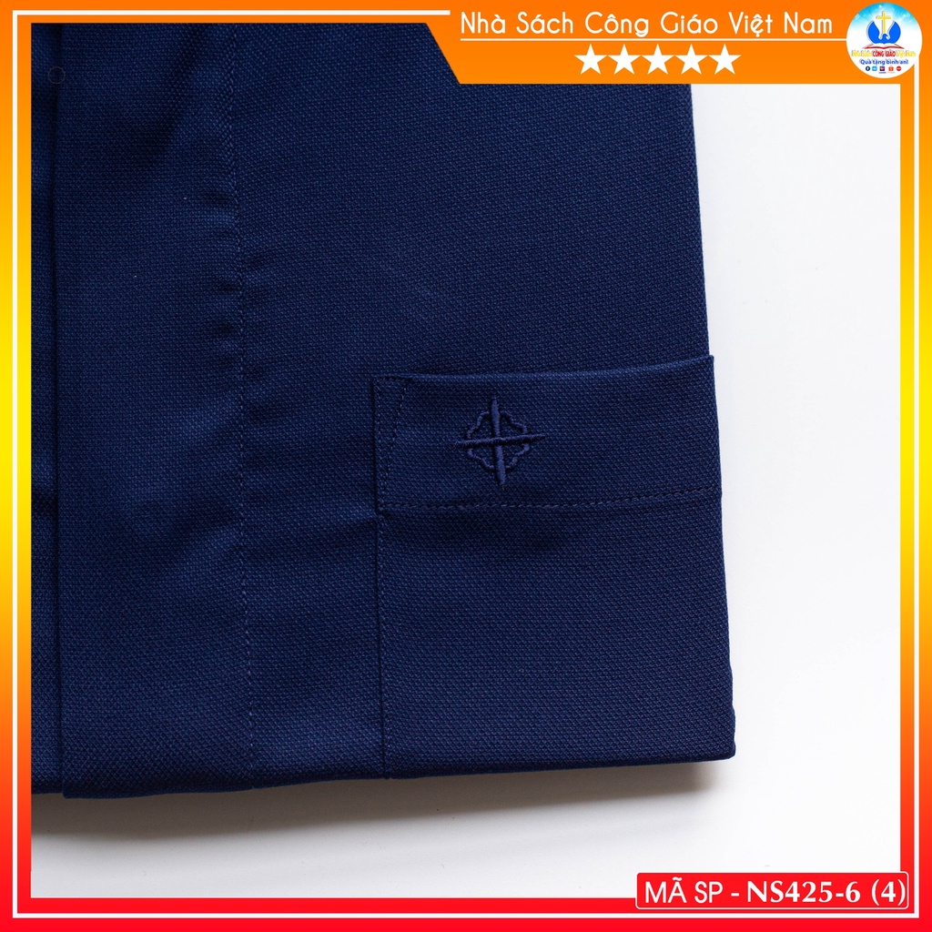 Áo Sơ Mi cổ côn linh mục dài tay NS425-6 Quà tặng  Lễ quan thầy, truyền chức, sinh nhật cha xứ_thumbnail_2