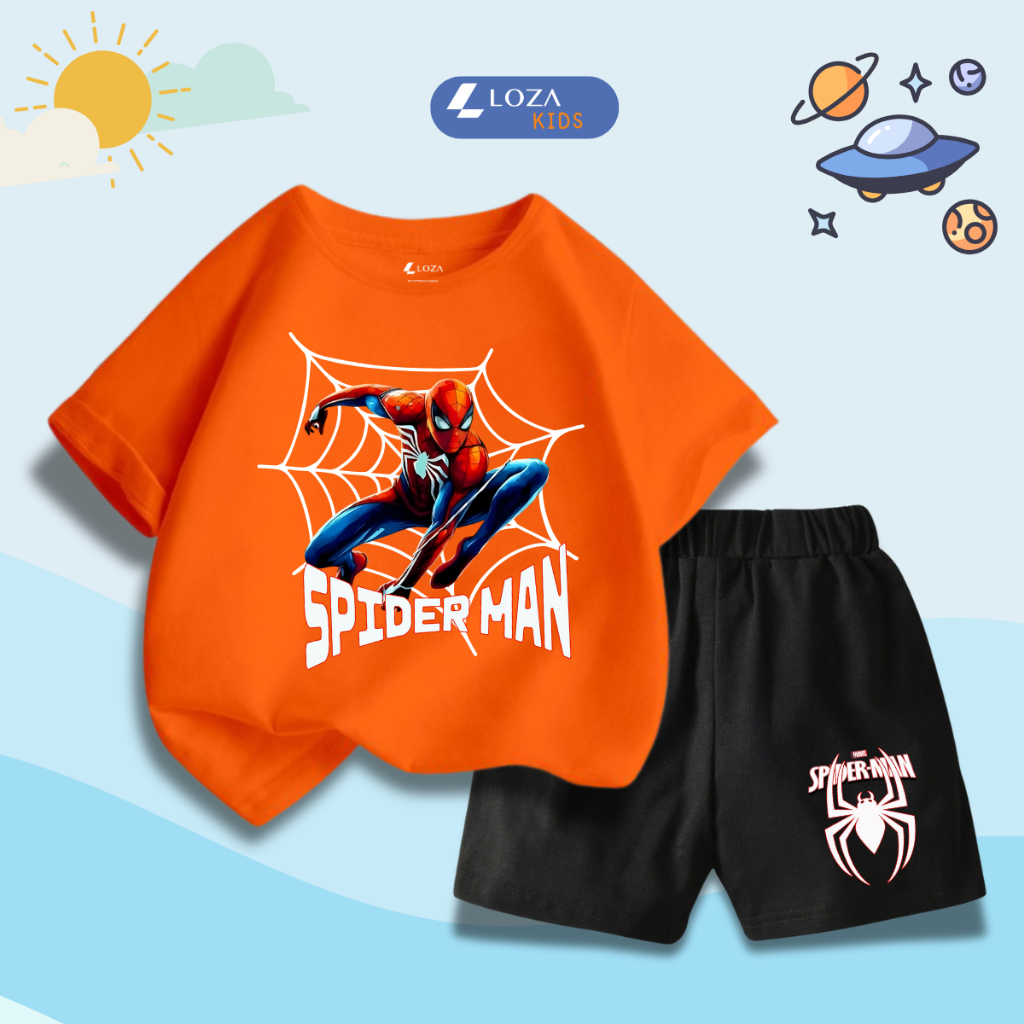 Bộ đồ bé trai in hình 'Mavel - Spiderman' - Loza Kids SB335_thumbnail_2