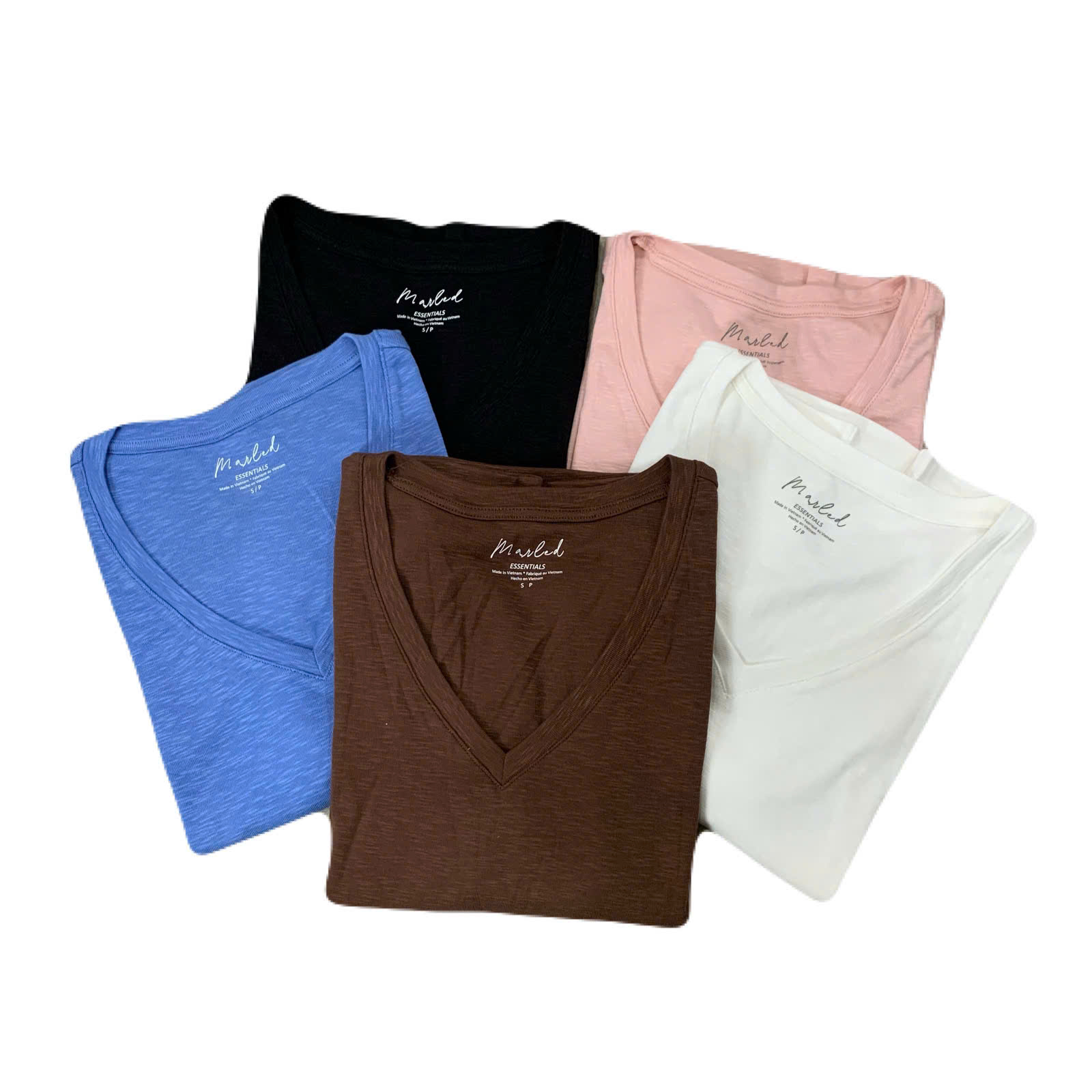 HA25 - Áo thun xước cổ tim ( ĐEN ) - TRỘN CHIỀU DÀI