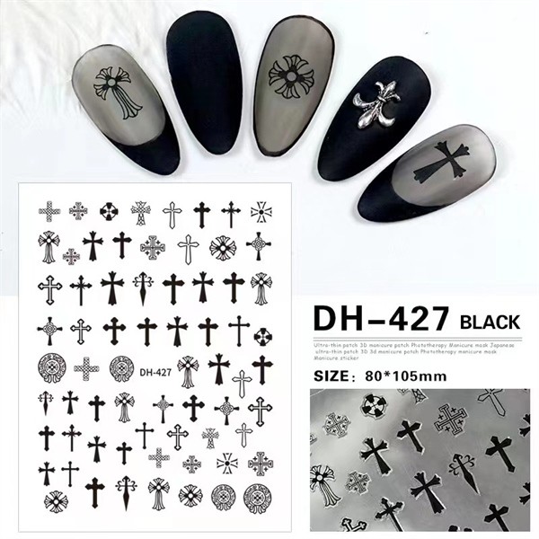 Sticker Hoa văn + họa tiết DH-427 - Đen
