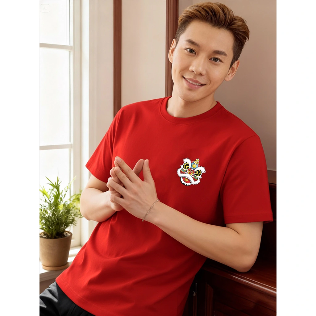 Áo thun nam form rộng Miucho Iconic thoáng mát trẻ trung Kỳ Lân in mix 2962_thumbnail_5