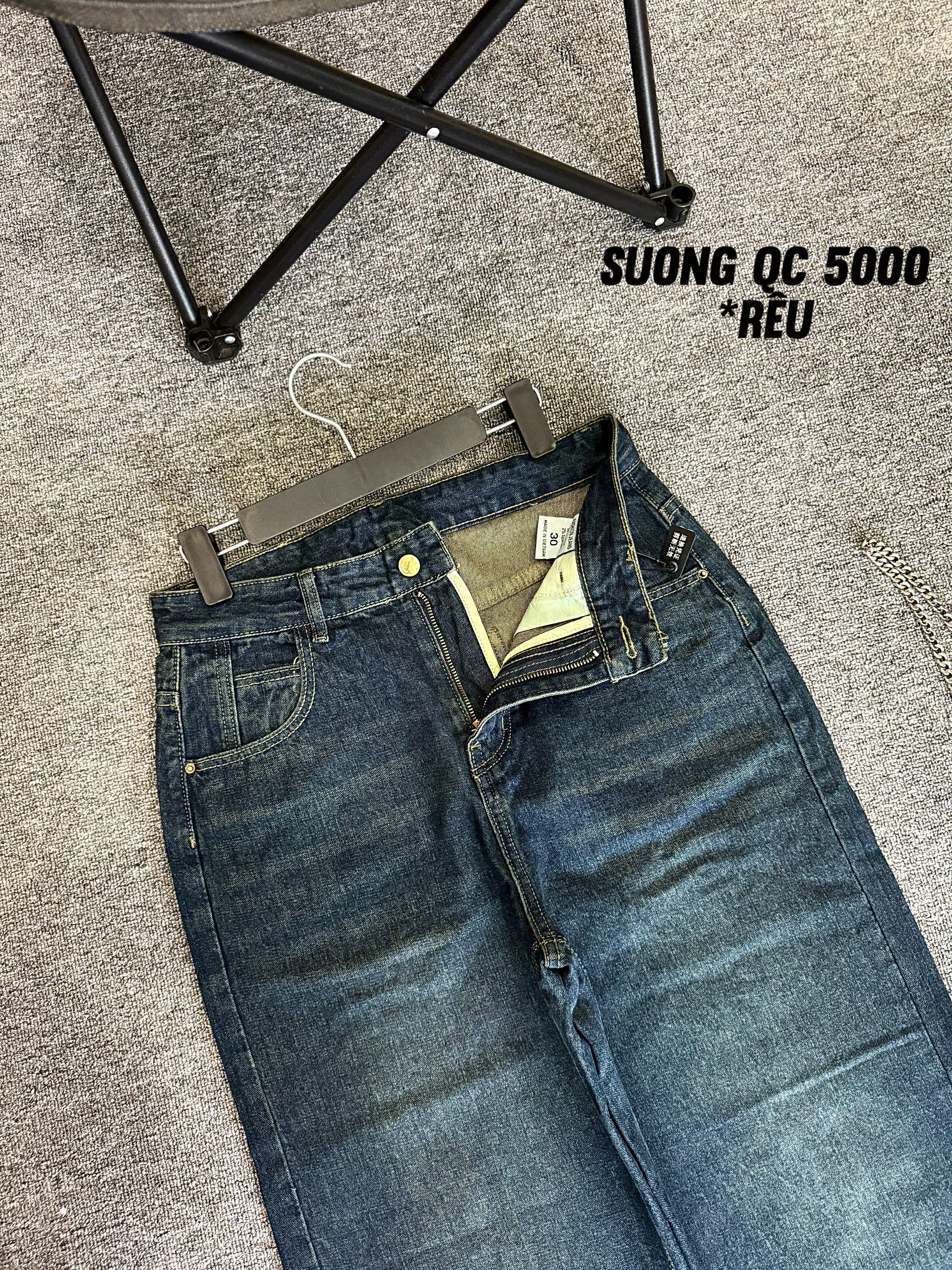 Quần jean ống suông lưng cao basic mới bigsize QJ5000 dành cho nàng béo mập từ 55-90kg_thumbnail_5