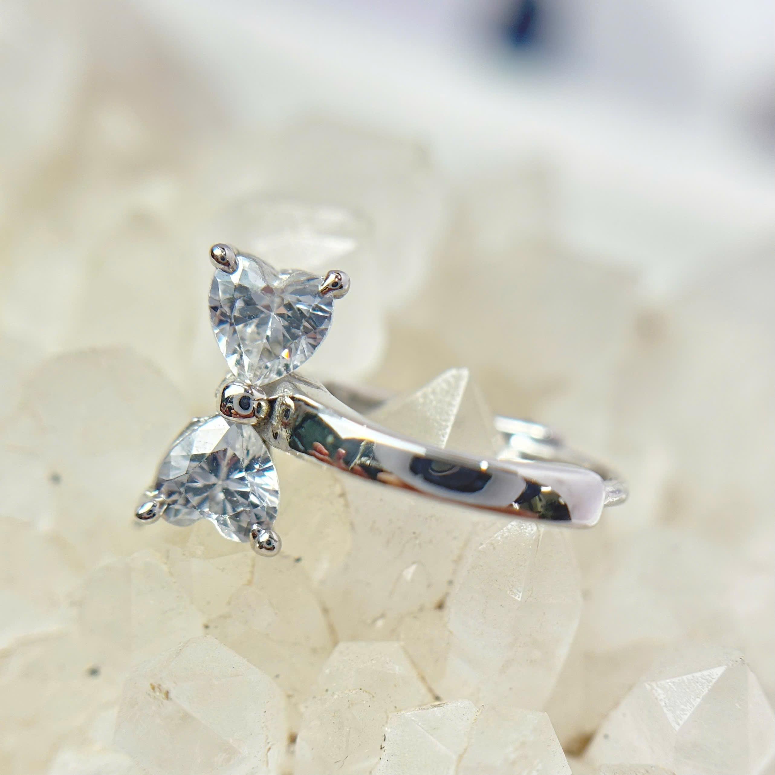 khuyên vòng bạc xi bạch kim nơ trơn