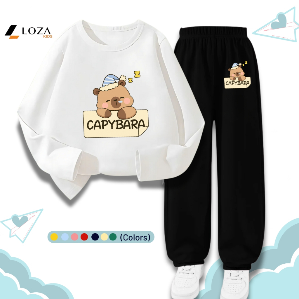 Bộ Thu - Đông bé trai và bé gái in hình Capybara - Loza Kids BW474_thumbnail_0