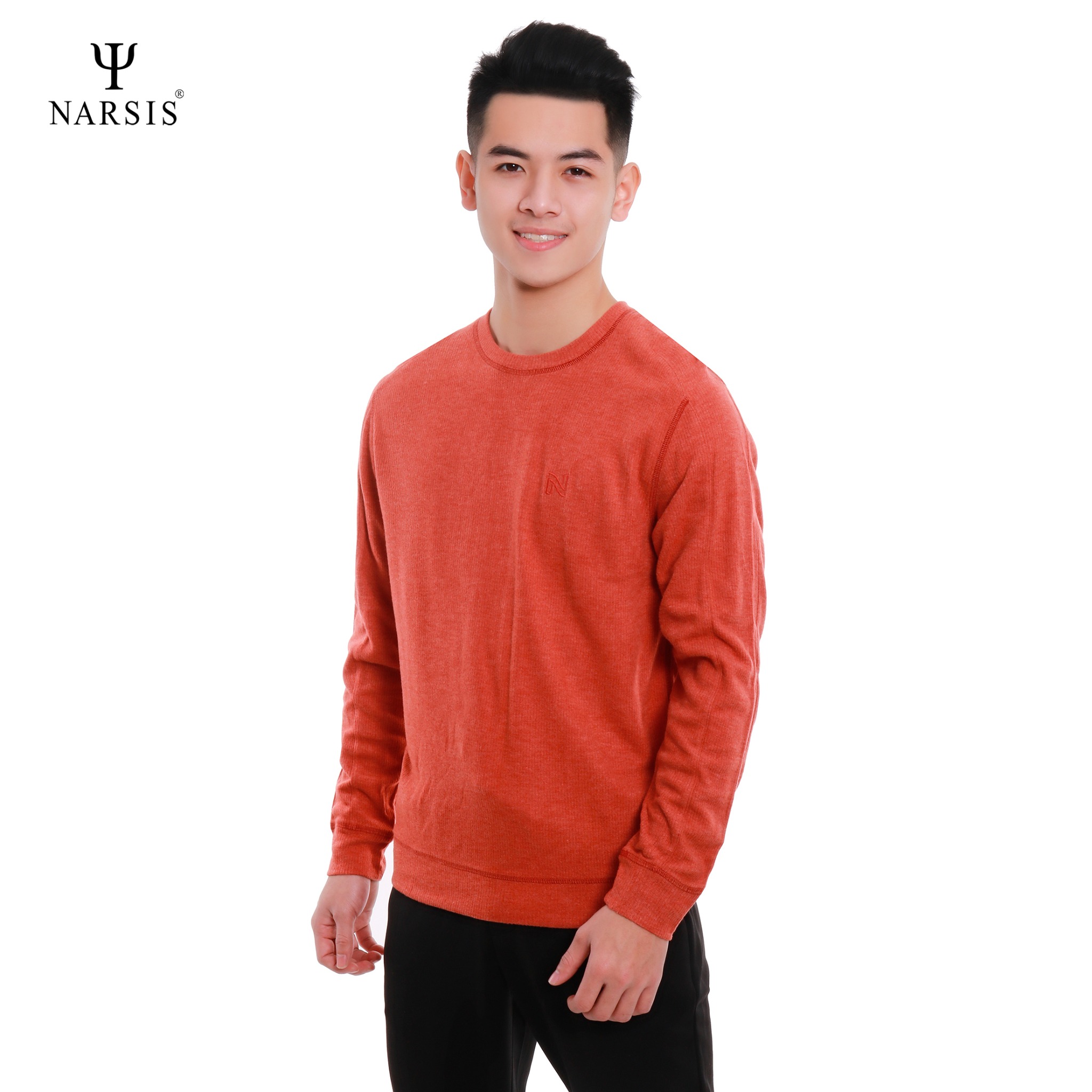 ÁO NAM THU ĐÔNG D7079 NARSIS VẢI LEN COTTON ẤM ÁP, THOÁNG MÁT, GIỮ ẤM TỐT, MỀM MẠI_thumbnail_1