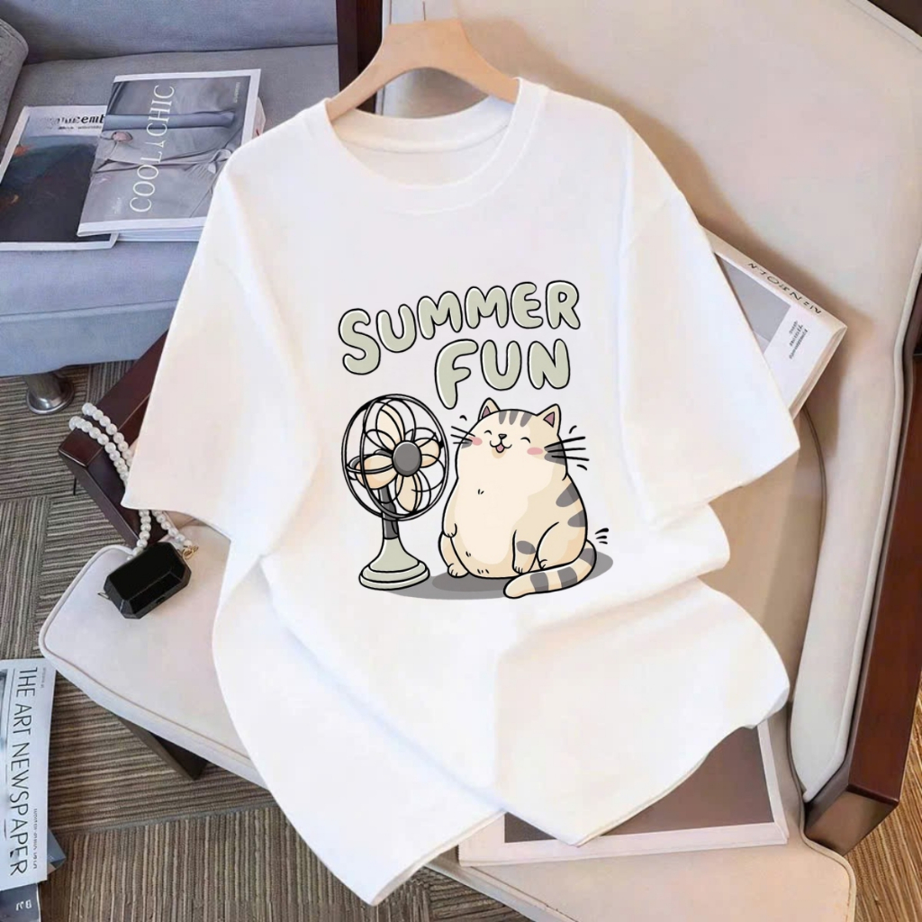 Áo thun nữ form rộng hình Mèo dễ thương local brand We Tee chất cotton 250 gsm - T026_thumbnail_6