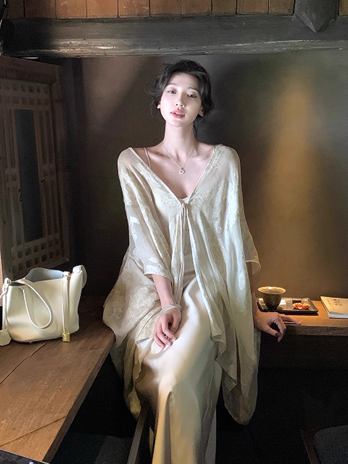 Áo Choàng Kimono Hoa Nhẹ + đầm 2_thumbnail_5