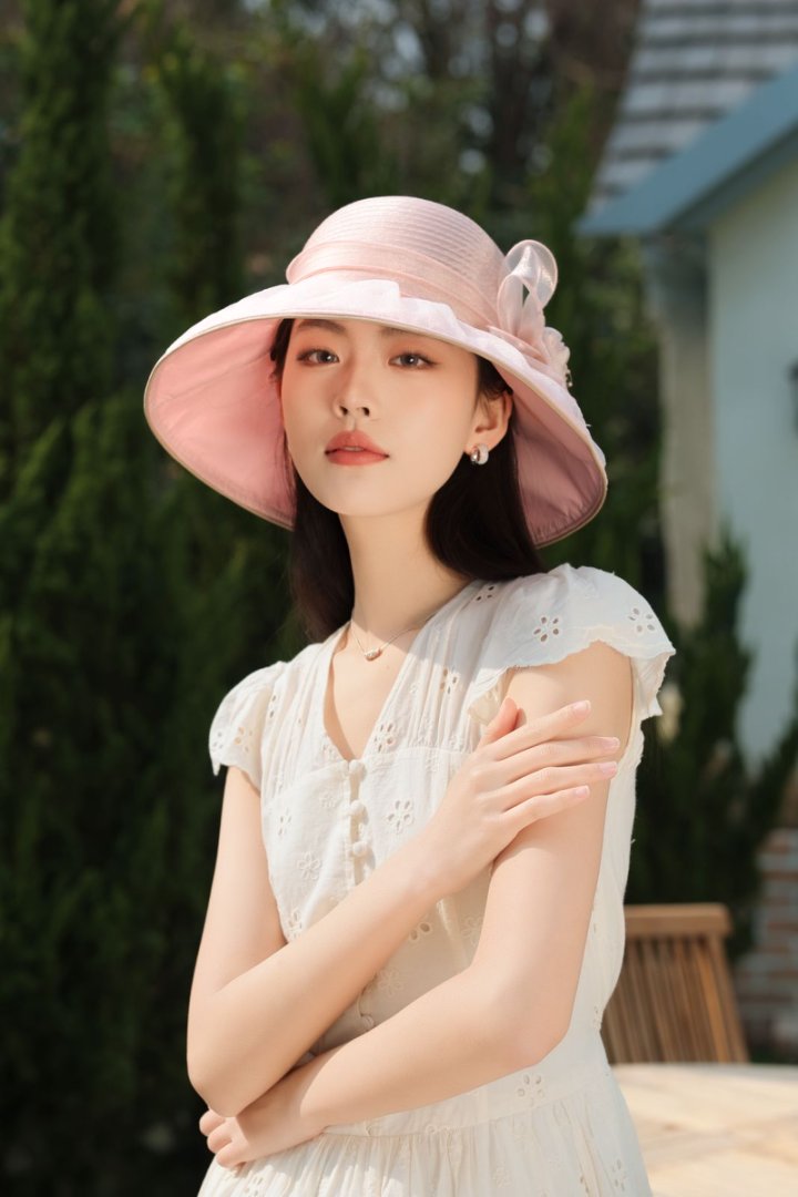 Mũ vành rộng có nơ hoa Hàn Quốc HZ2516_thumbnail_9