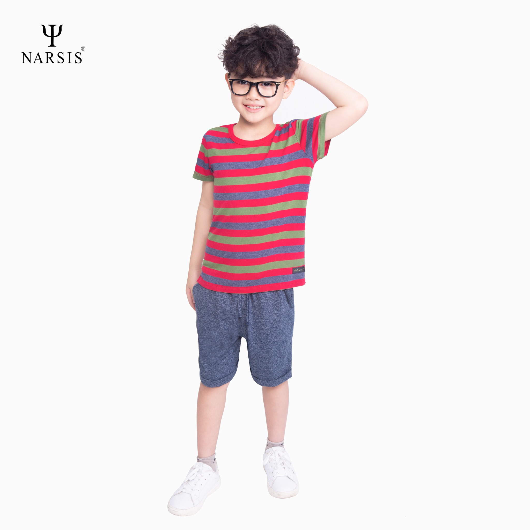 BỘ HÈ BÉ TRAI KE0005 NARSIS CHẤT LIỆU THOÁNG MÁT, DỄ CHỊU, THOẢI MÁI CẢ NGÀY, DỄ VẬN ĐỘNG_thumbnail_0