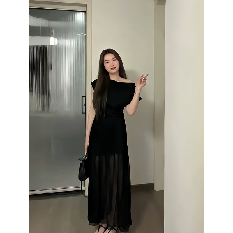 Đầm body lệch vai phối tơ, váy dự tiệc dáng dài sang chảnh Logastore_L198_thumbnail_7