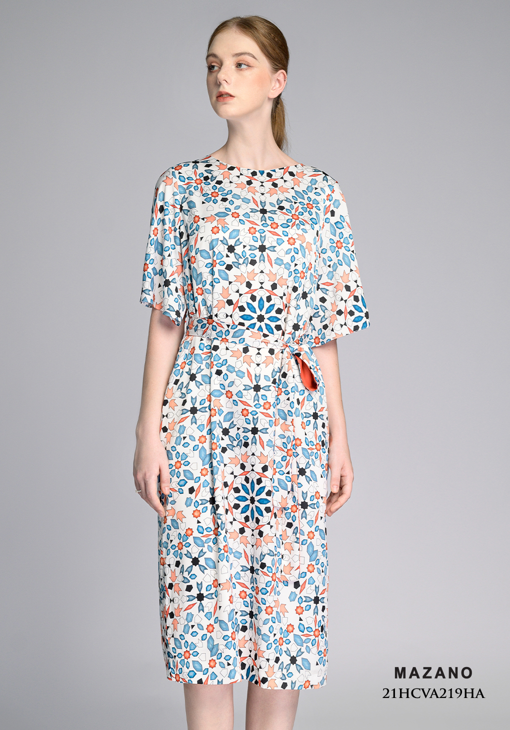 Đầm suông thắt đai họa tiết đá quý_thumbnail_3