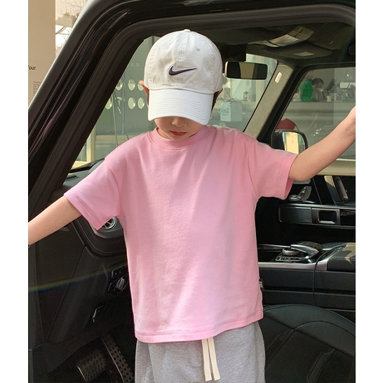 Áo thun trơn cho bé form rộng AEDT01 Miucho Kid 100% vải cotton thoáng mát basic_thumbnail_5