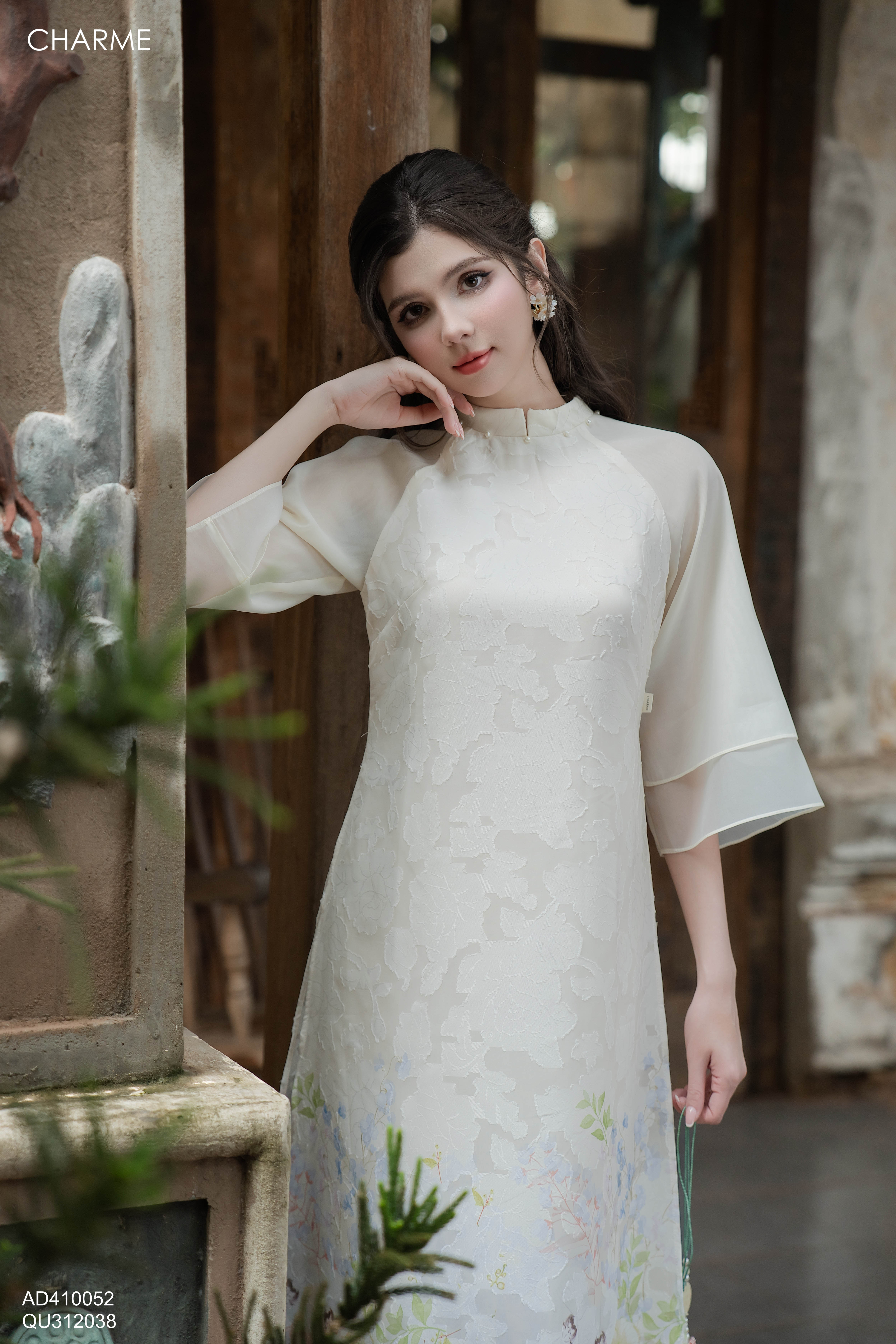 Áo dài tơ in hoa_thumbnail_2