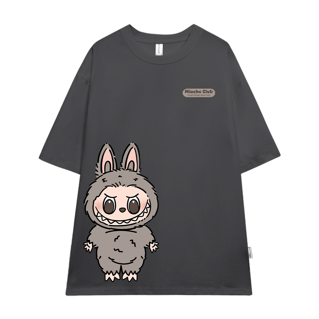 Áo thun labubu form rộng nhiều màu ATD1468 Miucho vải cotton cổ tròn in mix_thumbnail_9