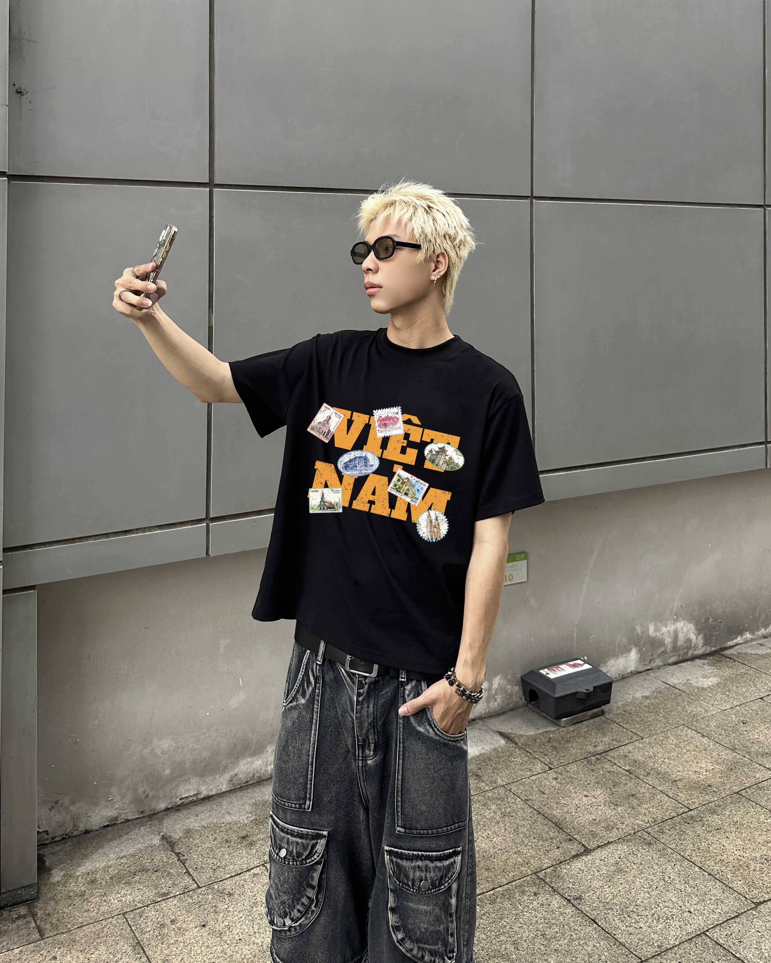 Áo phông local brand Việt Nam tôi yêu form boxy 2223 Miucho Club vải cotton 2c 250gsm cổ tròn in mix_thumbnail_2