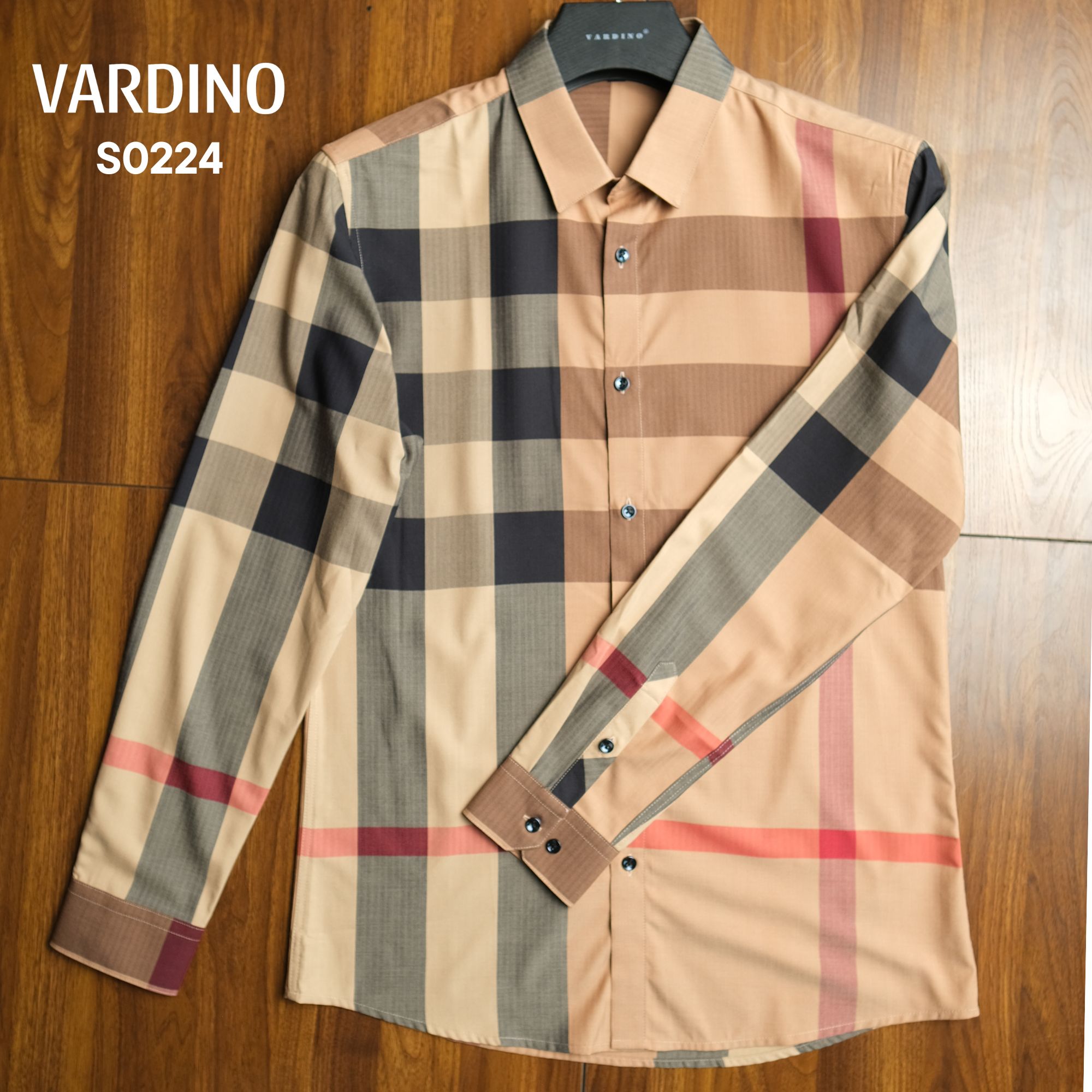 Áo sơ mi kẻ dài tay Vardino S0224_thumbnail_6