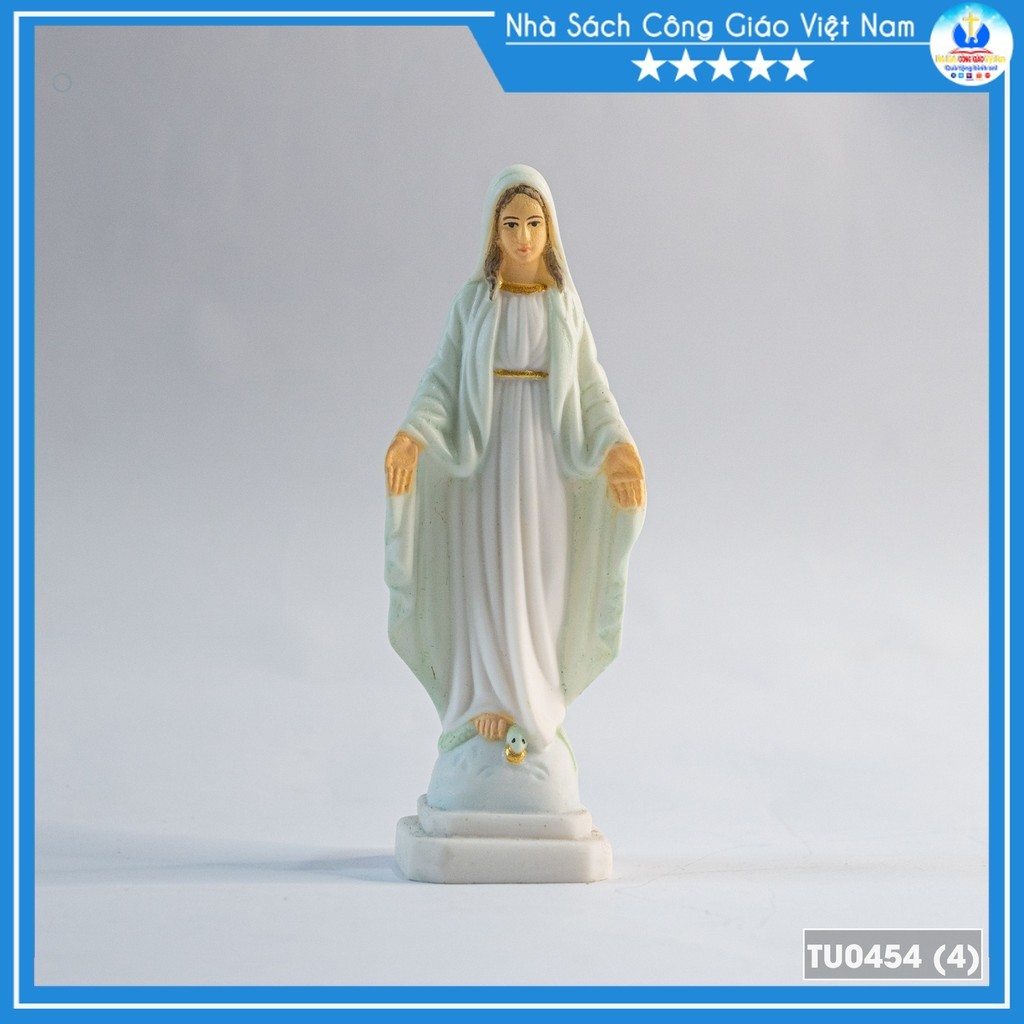 Tượng gốm sứ Đức Mẹ ban ơn Victoria NS241 để oto, để bàn. Quà tặng Công Giáo, Lễ quan thầy, sinh nhật_thumbnail_0