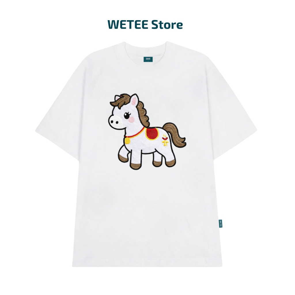 Áo thun unisex UX30-1128 in hình Ngựa trắng dáng oversized WETEE_thumbnail_3