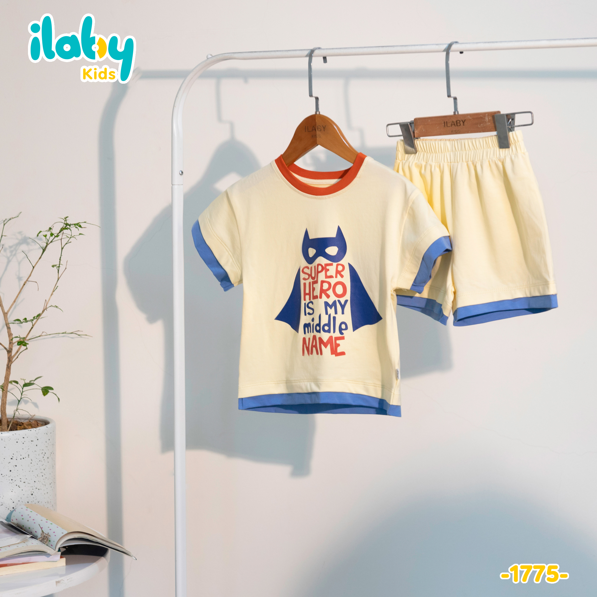 Bộ bé trai phối vải gấu tay gấu áo_thumbnail_4