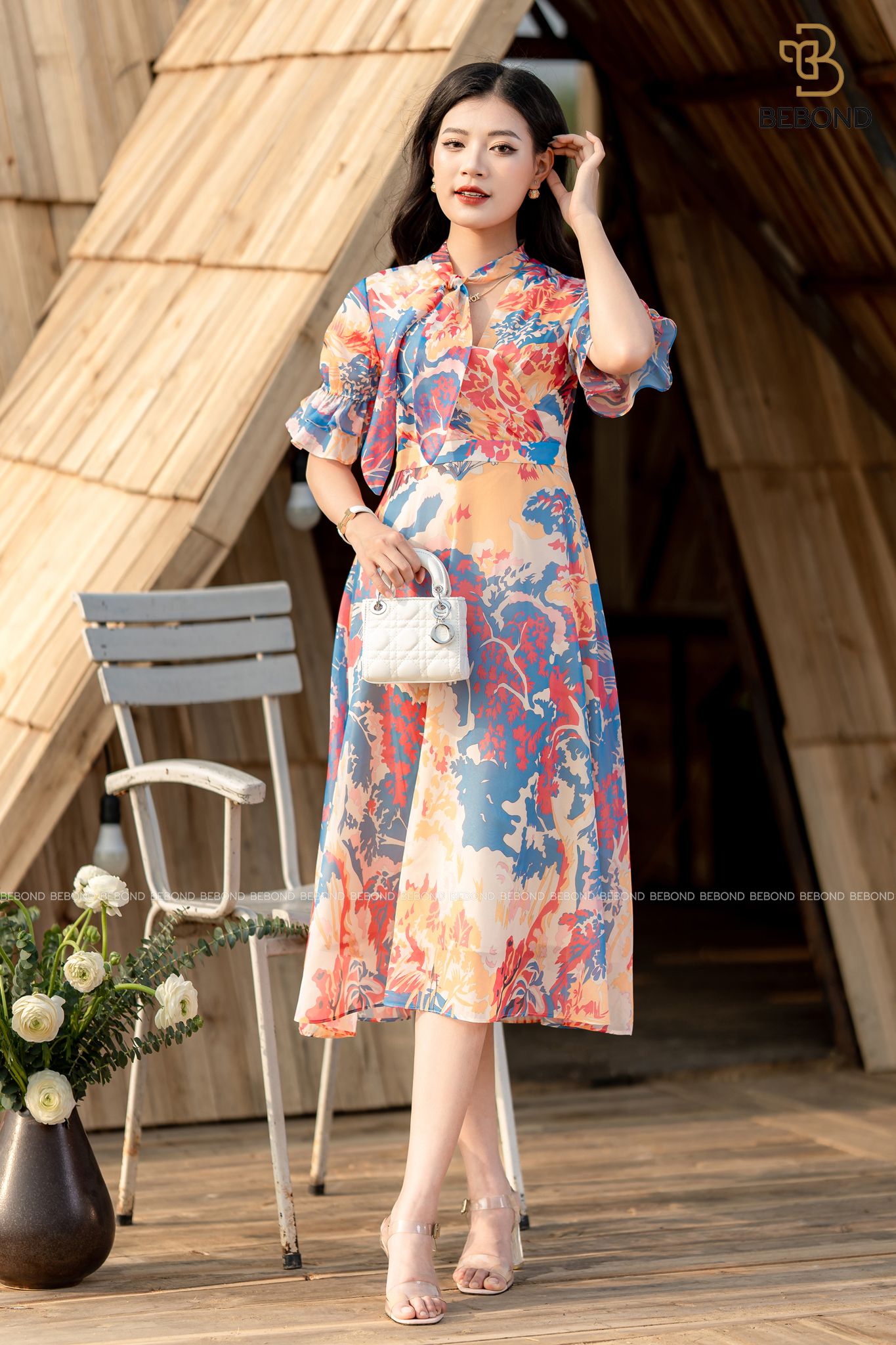 ĐẦM RETRO HỌA TIẾT SƠN DẦU- RISHIMA DRESS_thumbnail_2