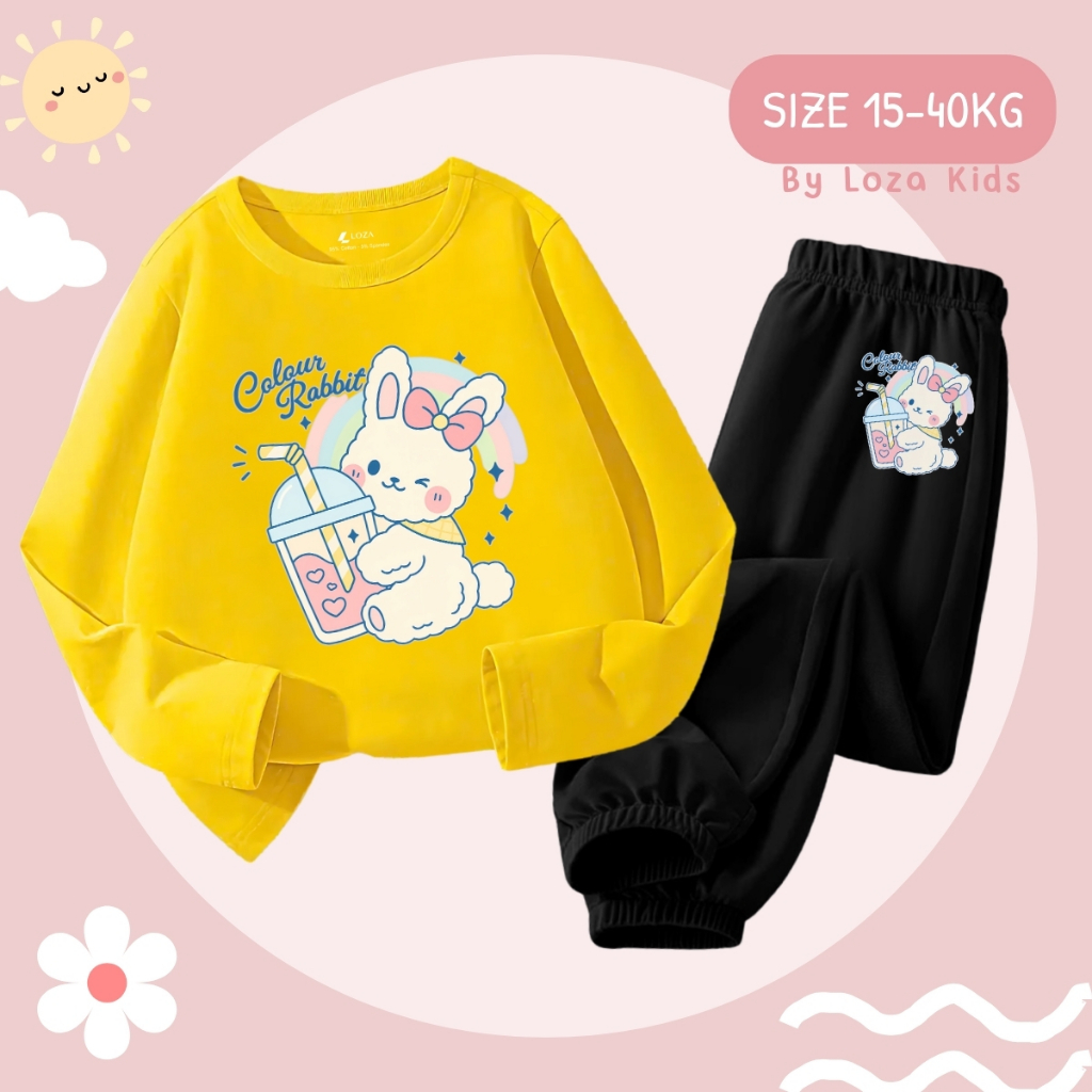 Bộ Thu - Đông bé gái Thỏ cute - Loza Kids BW438
