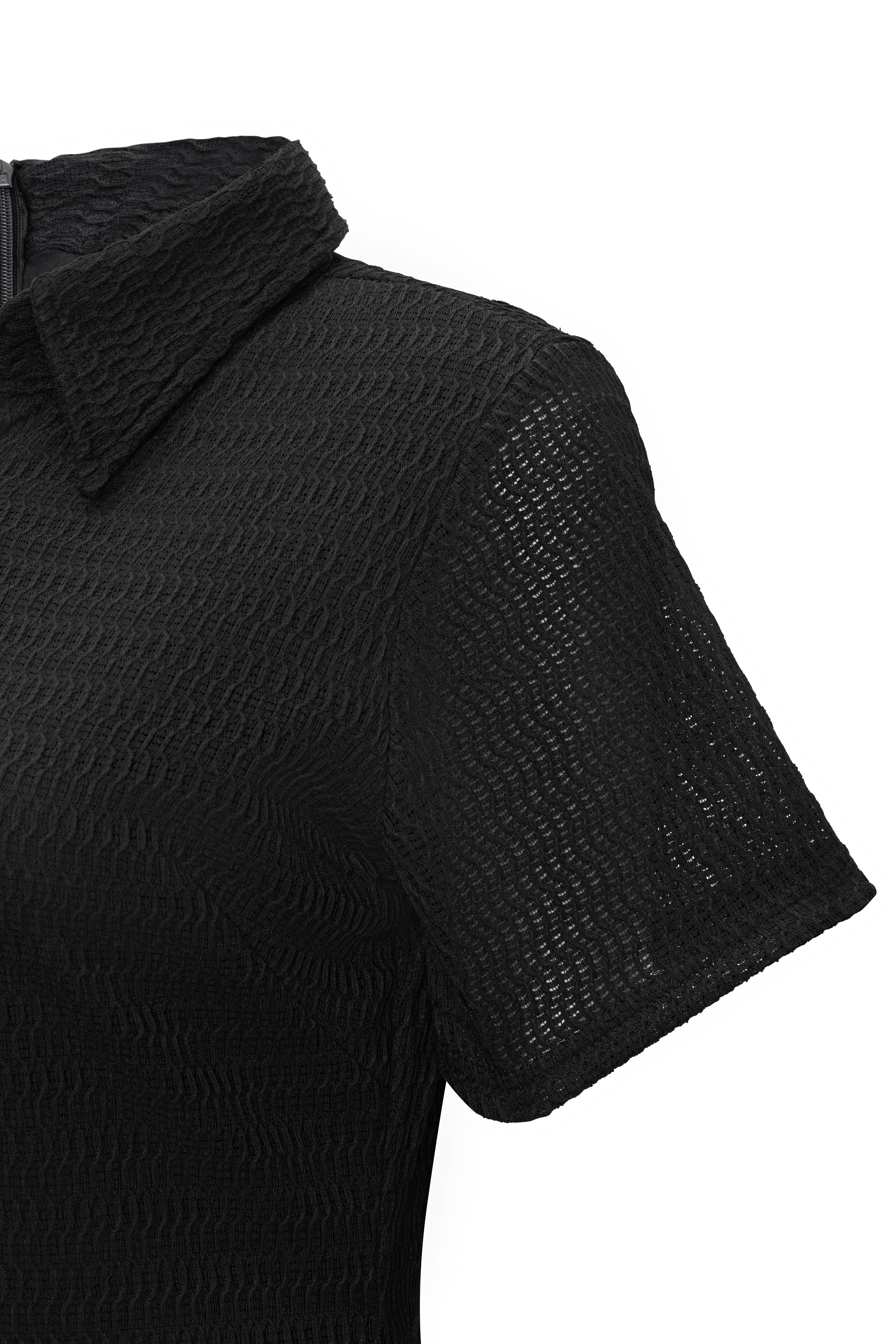 BIGSIZE - Đầm dáng A thun sọc kiểu V-DA199_thumbnail_4