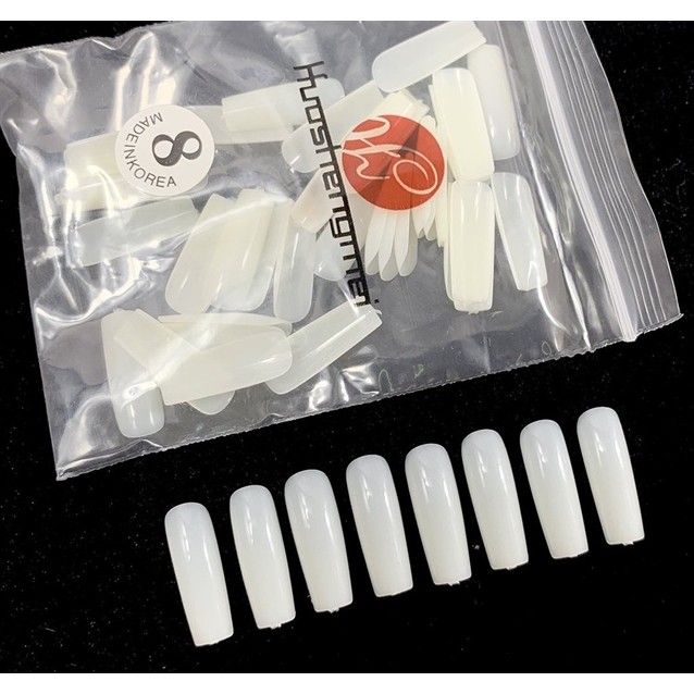 Móng úp - vuông - đục - trơn - lẻ size số 8 - HSM xịn