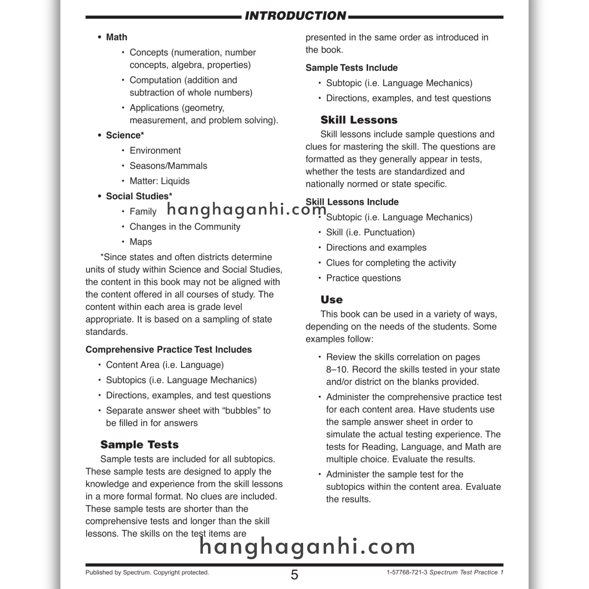 Sách Spectrum Test Practice Workbook Grade 1_thumbnail_2