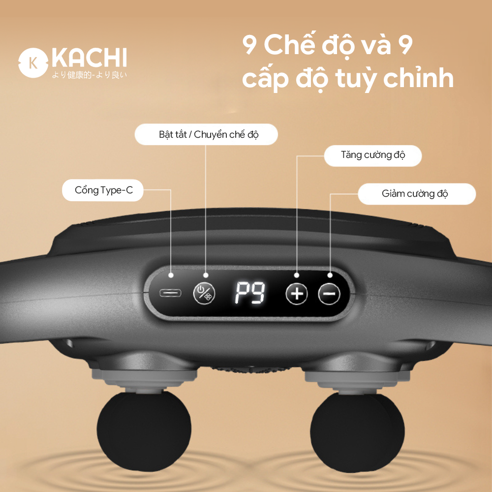 Máy Massage 6 Đầu Rung Kachi MK390 Chạy Pin - Giải Pháp Thư Giãn Tối Ưu Cho Cơ Thể_thumbnail_5