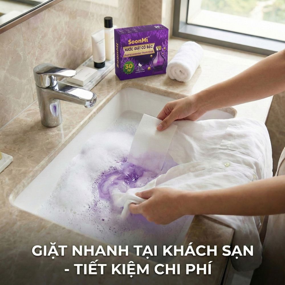 Nước Giặt Cô Đặc SoonMi Hương Lavender lưu hương lâu nhỏ gọn bỏ vali du lịch, khử mùi xe hơi, thơm tủ áo_thumbnail_7