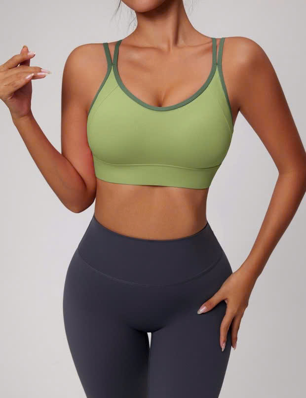 Áo Lót Thể Thao Tập Gym Yoga Nữ Yumiisport Áo Bra Hai Dây Cài Khoá Phối Màu Nâng Ngực Không Gọng Vải Co Giãn Sẵn Mút_thumbnail_5