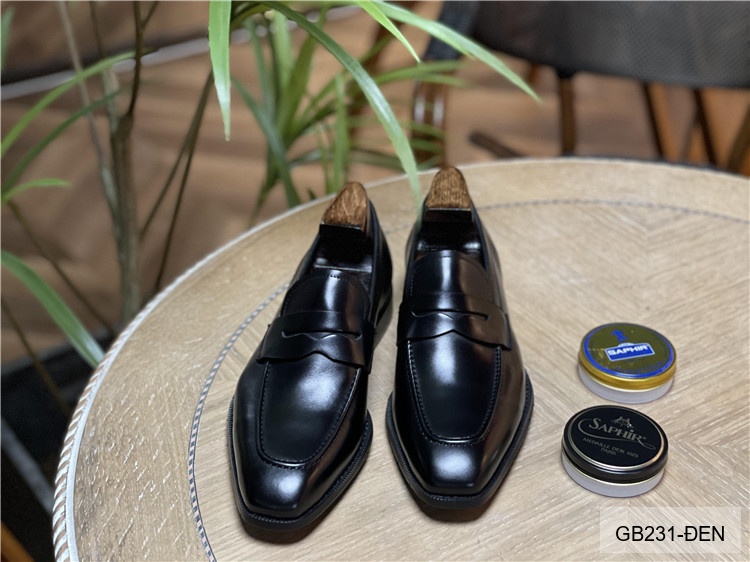 GB231 - Giày lười nam da thật phong cách Anh cổ điển màu đen_thumbnail_17