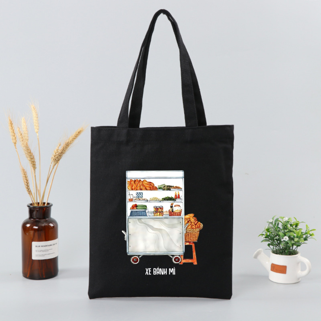 Túi tote vải canvas local brand We Tee Ẩm thực Việt Nam có khoá kéo và ngăn phụ - TOTE11_thumbnail_8