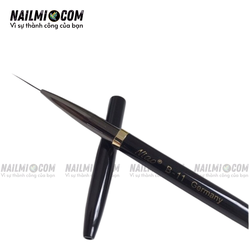 Cọ nét - cọ râu vẽ móng tay - 15mm - B11 - Niao - cán kim loại_thumbnail_2