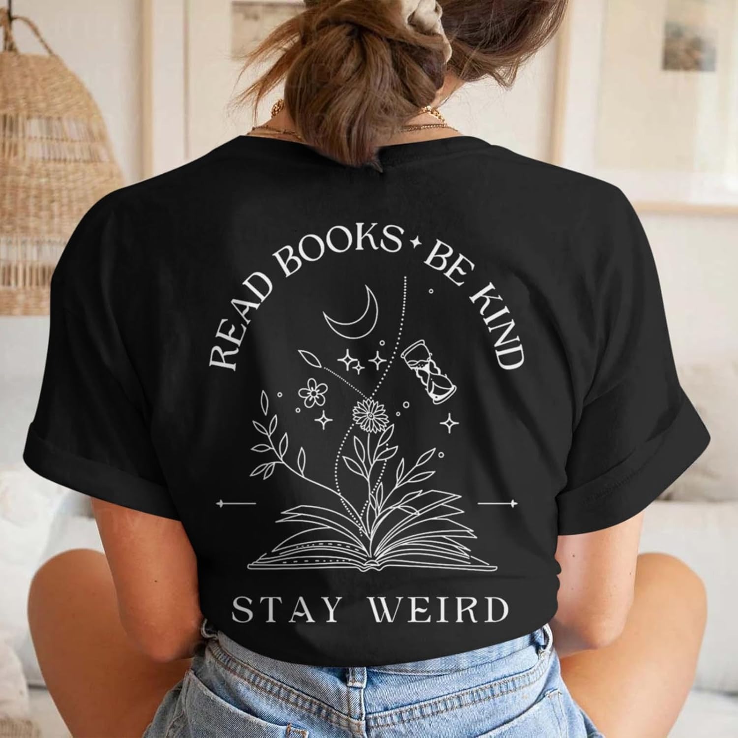 Bookish Babes Inspirational Tee - Kindness Reading & Authenticity Women's Top_thumbnail_2