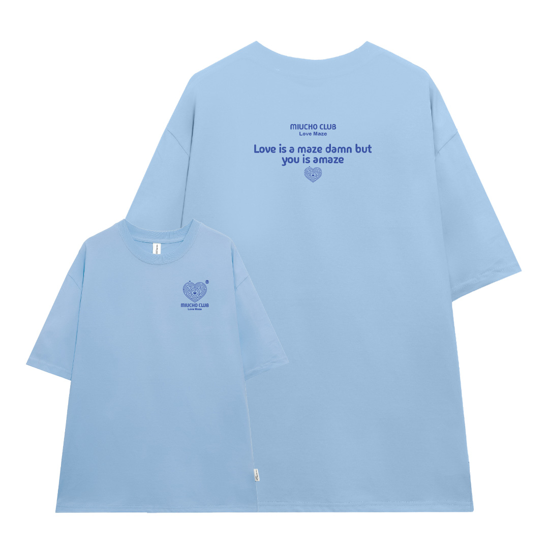 Áo thun cặp đôi couple trái tim from rộng ATD1380 Miucho vải cotton thoáng mát cổ tròn in mix_thumbnail_7