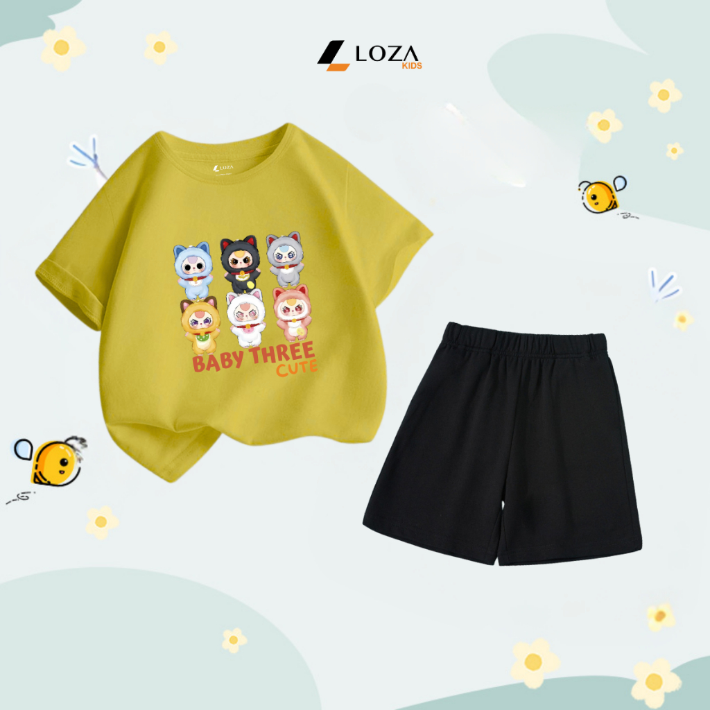 Bộ đồ trẻ em in hình 'Baby Three Cute'-  Loza Kids SB236_thumbnail_5