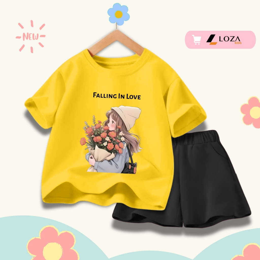 Set bộ bé gái hình in nhiều cô gái xinh - Loza G0451 G0451