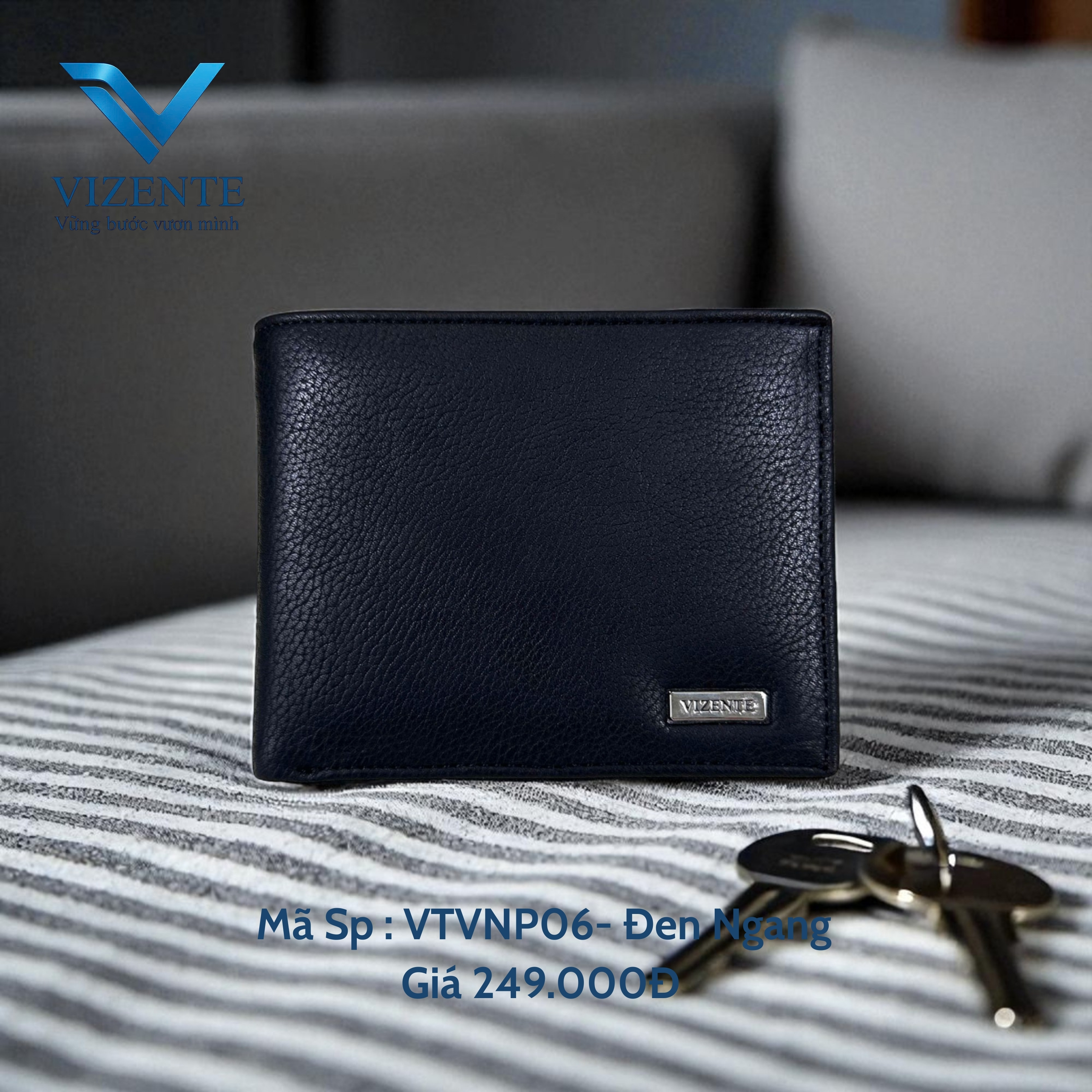 Ví  da bò nam cao cấp vân Miu VTVNP06