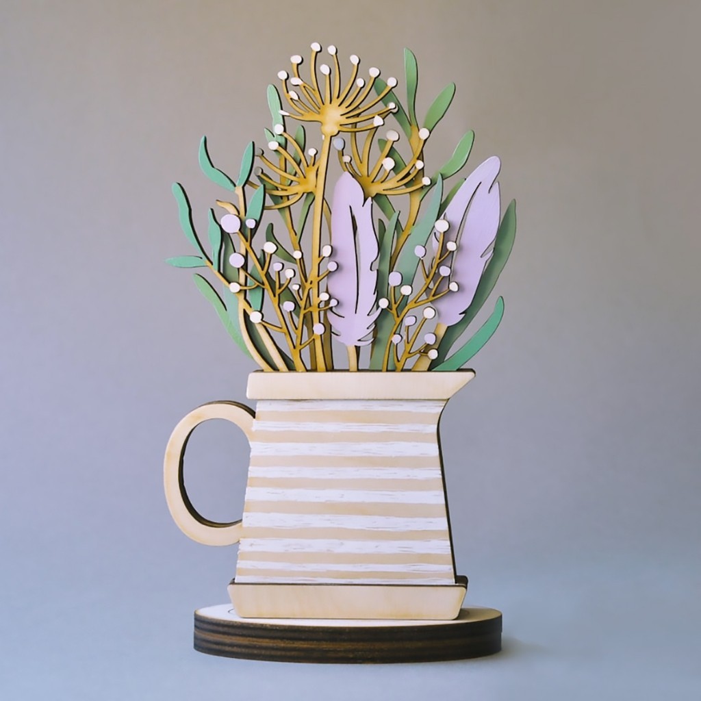 Bình Hoa Bất Tử - Bình hoa gỗ trang trí độc đáo, để bàn học, bàn làm việc (size 15x20 cm)_thumbnail_7