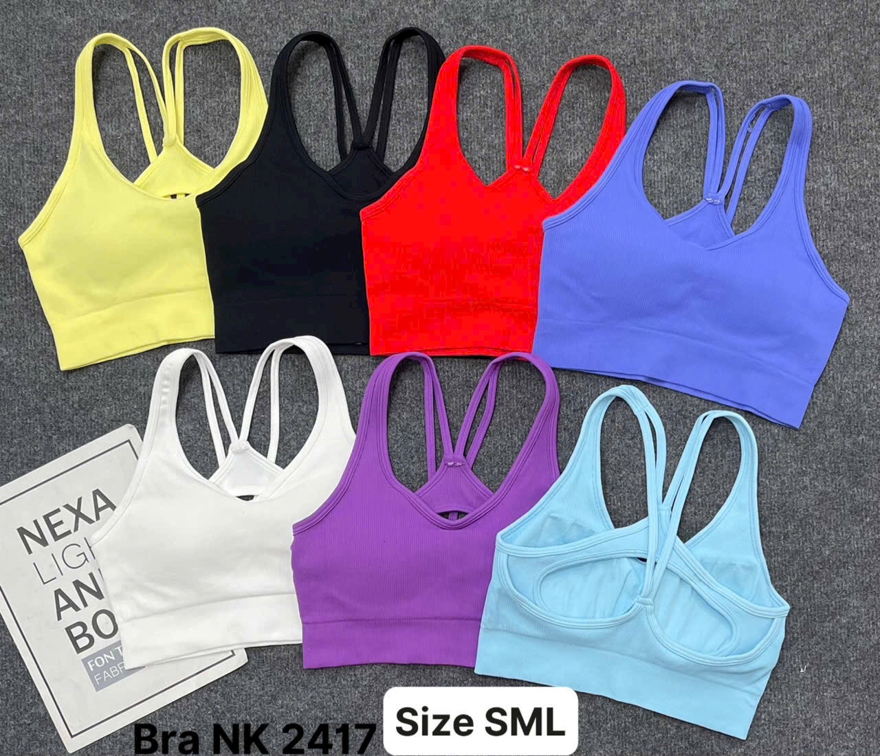 Áo Lót Thể Thao Tập Gym Yoga Nữ Yumiisport Áo Bra Hai Dây Lưng Tim Nâng Ngực Không Gọng Vải Co Giãn Thoáng Mát Sẵn Mút_thumbnail_3