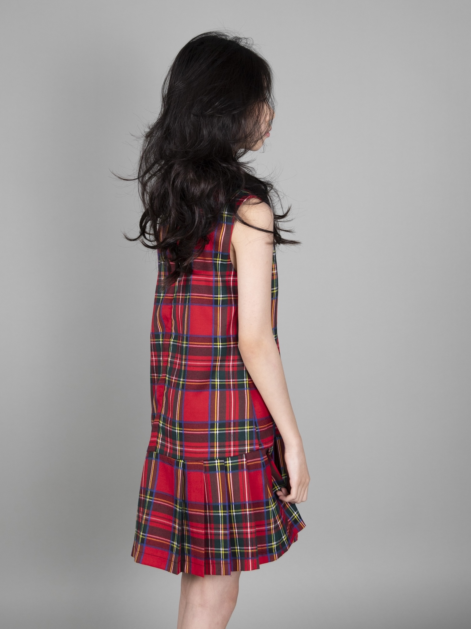 Váy dạ kẻ caro đỏ xanh