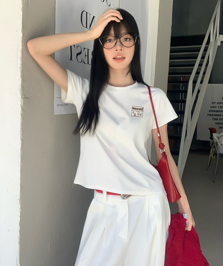 Áo baby tee form ôm dễ thương ABD1556 Miucho vải cotton co giãn cổ tròn in mix_thumbnail_2