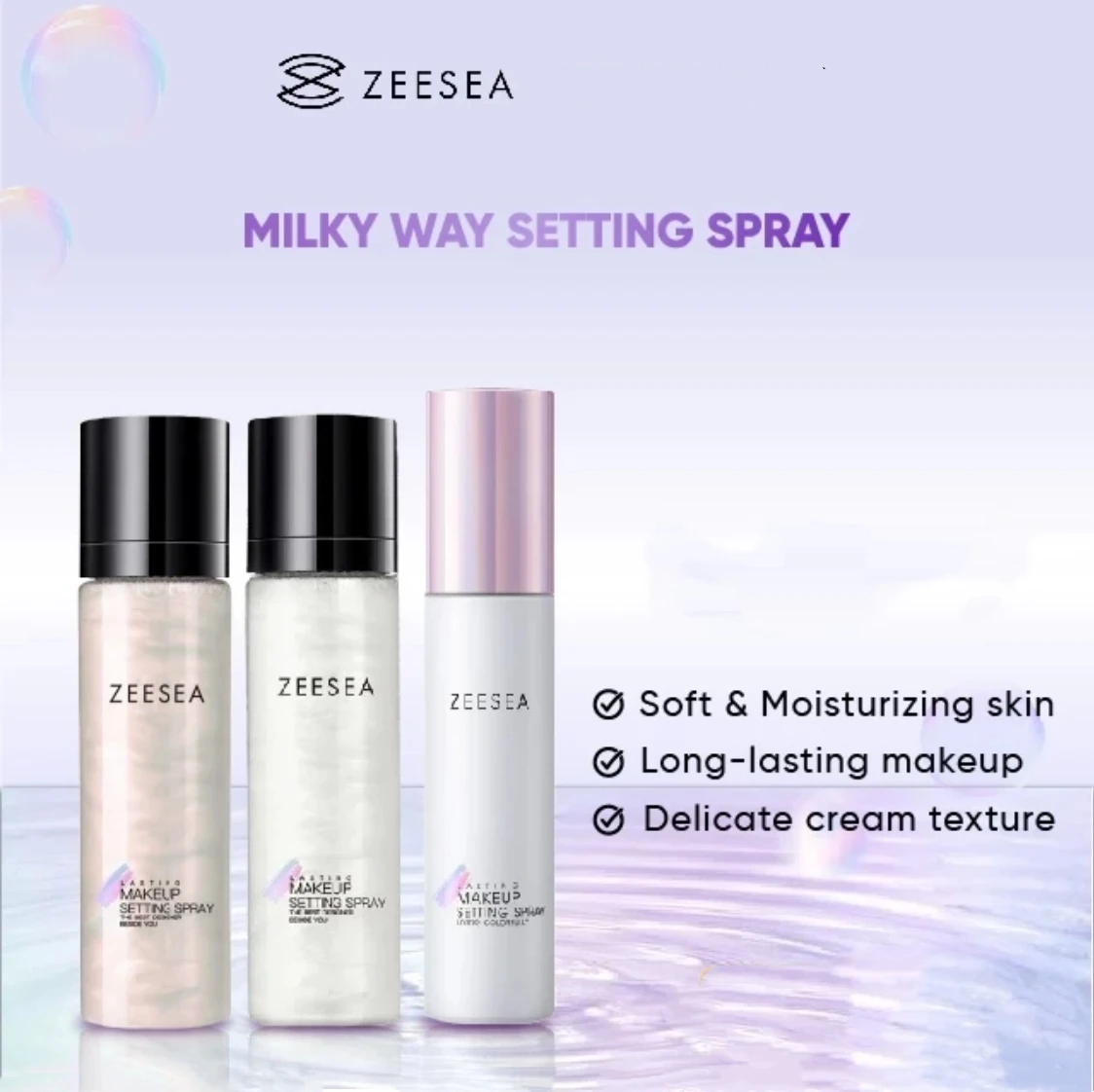ZEESEA Makeup Setting Spray Pink Cap and Milky Way Collection