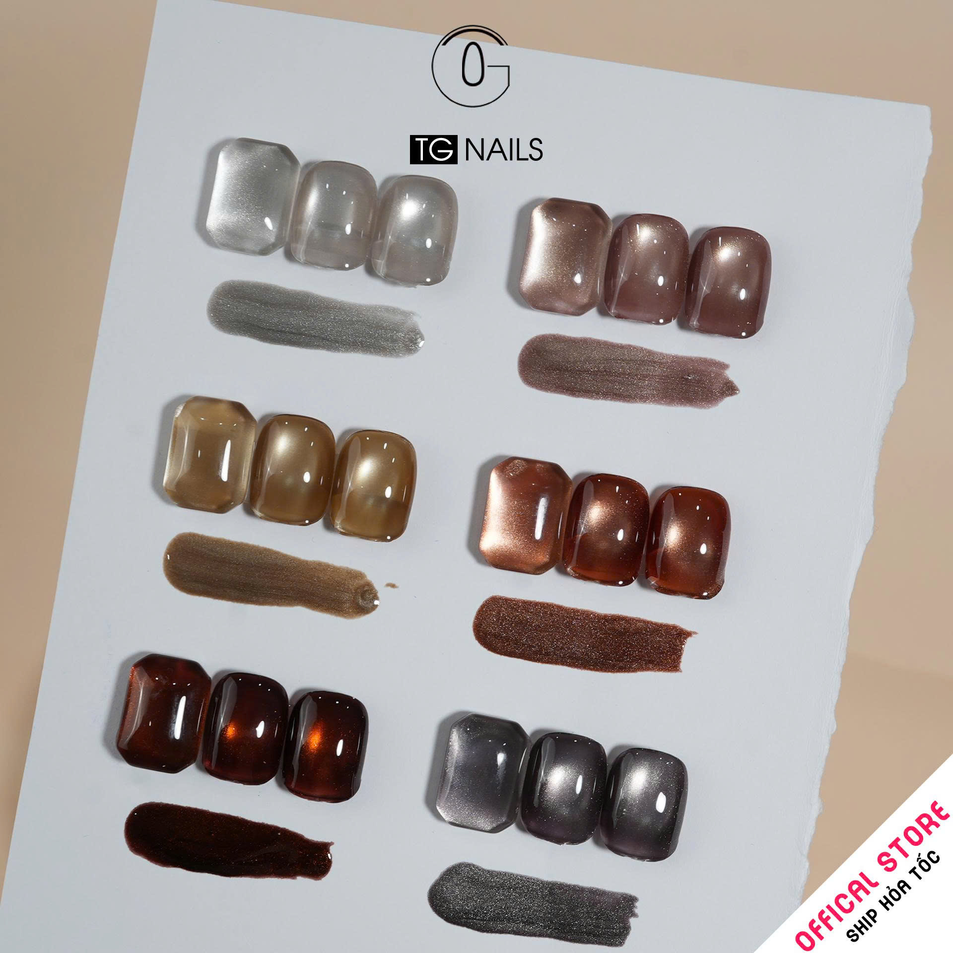 Sơn móng gel TG. Dung tích: 15ml/ lọ. Nhãn hàng TG nail - Com bo 6 màu  MMHP_thumbnail_4